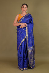 Blue  Silk  Saree2606 video
